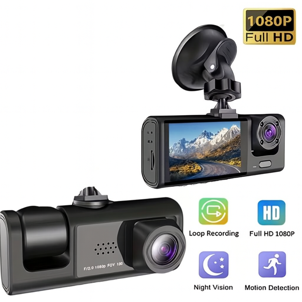 Dual Dash Cam 1080P Front + Rear