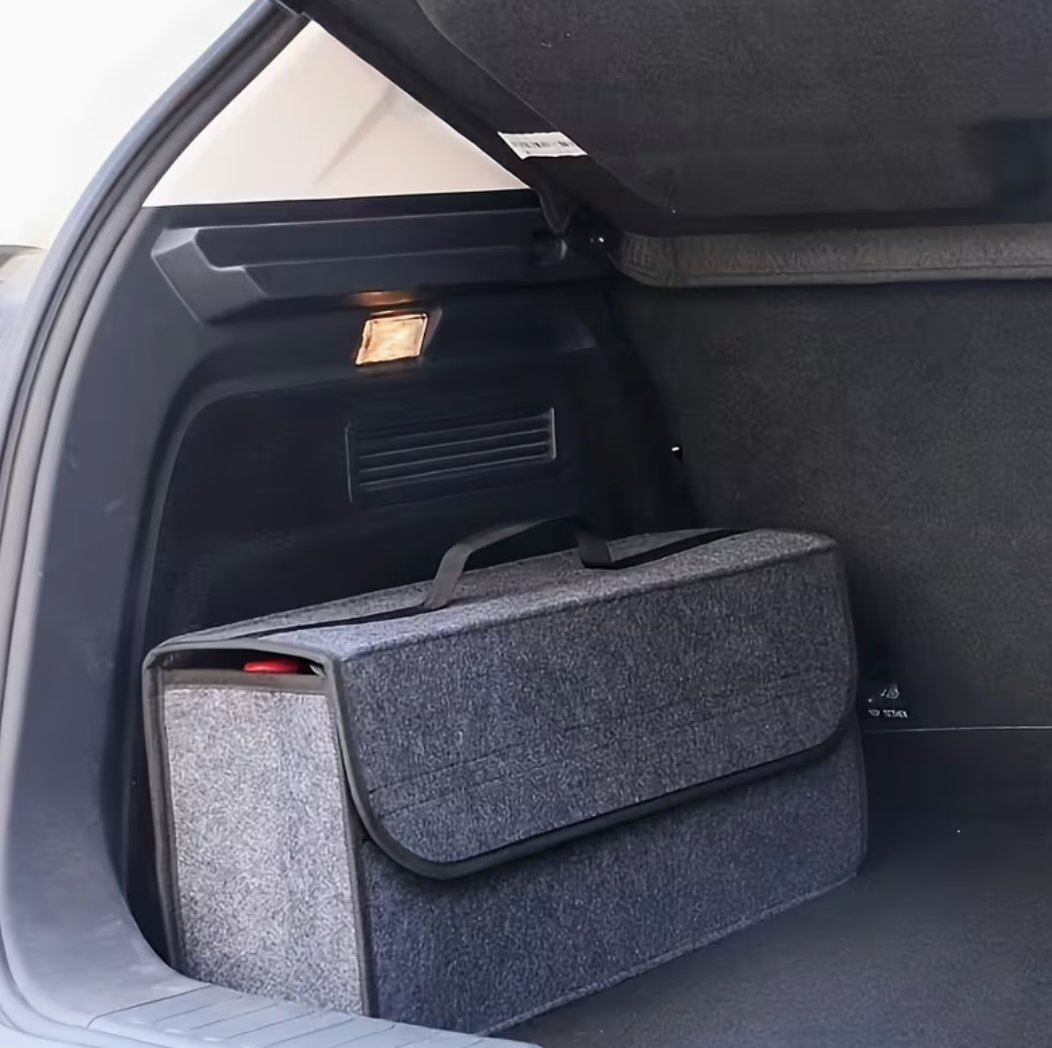 Foldable Car Trunk Organizer – Felt Storage Box With Lid